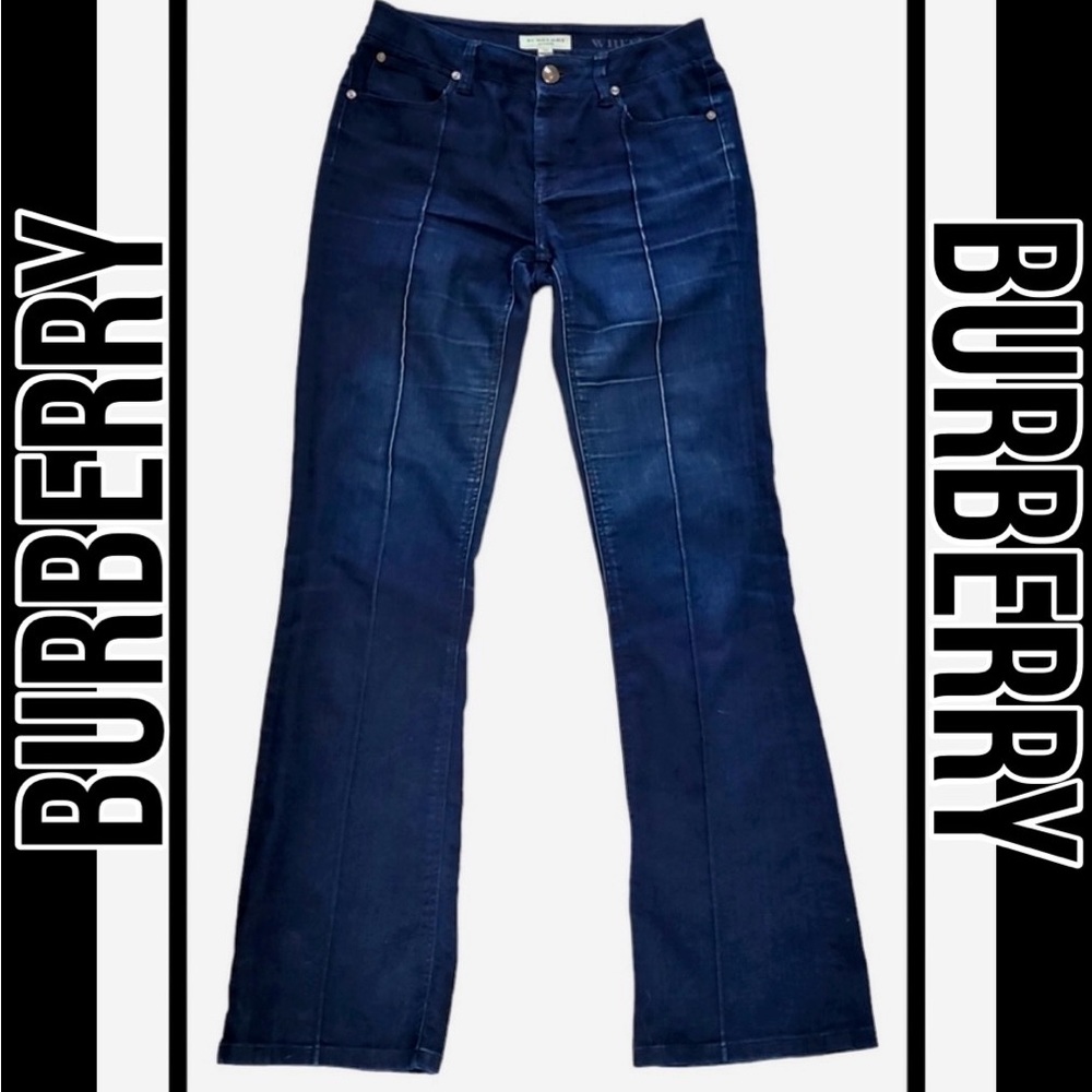 Burberry London Whitland Bootcut Stretch Jeans Center Seam Indigo Blue 29 👖